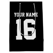 Sac Cadeau Moyen Black Sporty Team Jersey (Dos)