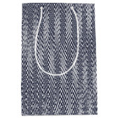 Sac Cadeau Moyen Black White Moiré rayures illusion optique moderne (Devant)