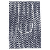 Sac Cadeau Moyen Black White Moiré rayures illusion optique moderne (Dos)