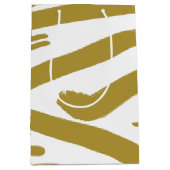 Sac Cadeau Moyen Blanc et or de la tribu (Devant)