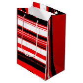 Sac Cadeau Moyen Blancs rouges et noirs (Devant Angle)