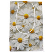 Sac Cadeau Moyen Blancs Sur Texture Distressée (Devant)