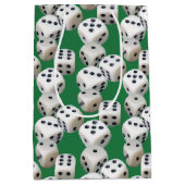 Sac Cadeau Moyen Blancs sur vert (Devant)