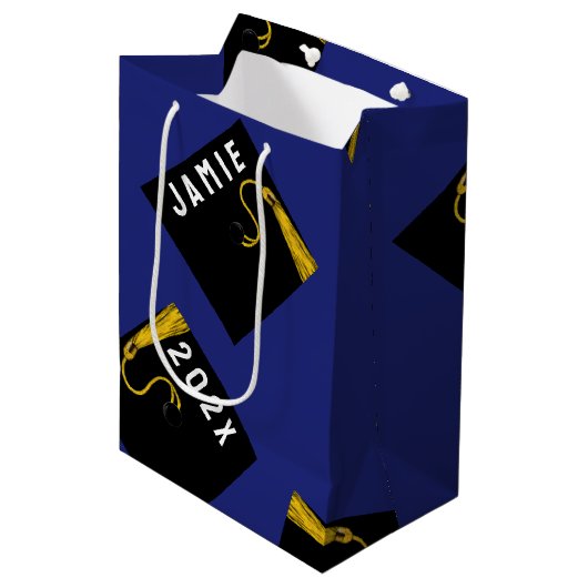 Sac Cadeau Moyen Bleu (Devant Angle)