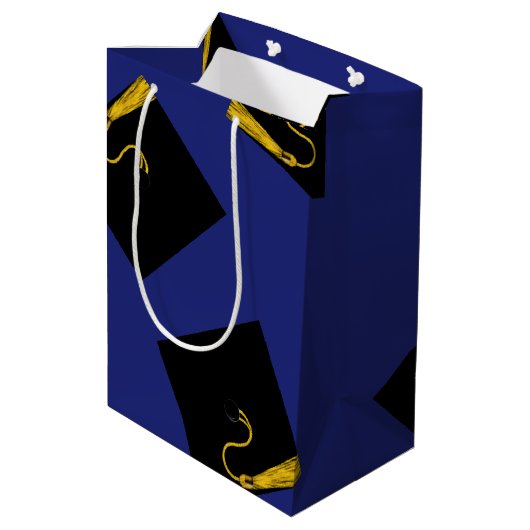 Sac Cadeau Moyen Bleu (Dos Angle)