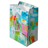 Sac Cadeau Moyen Bleu Abstrait (Dos Angle)