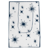 Sac Cadeau Moyen Bleu blanc Ciel d'étoiles (Dos)