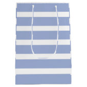 Sac Cadeau Moyen Bleu Blanc Été Rayure Côtière (Dos)