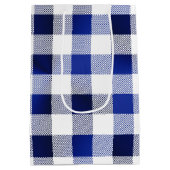 Sac Cadeau Moyen Bleu Bleu Bleu Bleu Buffle Plaid (Dos)