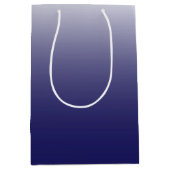 Sac Cadeau Moyen Bleu bleu marine foncé à deux tons (Devant)