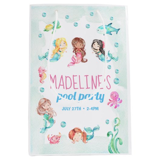 Sac Cadeau Moyen Bleu ciel (Devant)