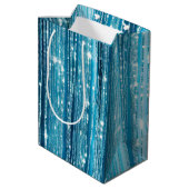 Sac Cadeau Moyen Bleu de verre d'Aqua (Dos Angle)