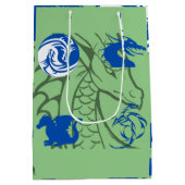 Sac Cadeau Moyen Bleu dragons (Dos)