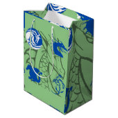 Sac Cadeau Moyen Bleu dragons (Dos Angle)