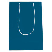 Sac Cadeau Moyen Bleu Élégant Moderne Simple Professionnel Nom (Dos)