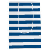 Sac Cadeau Moyen Bleu et blanc (Dos)