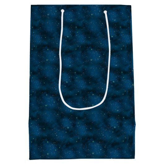 Sac Cadeau Moyen Bleu et blanc étoile céleste (Dos)