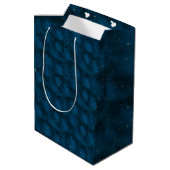 Sac Cadeau Moyen Bleu et blanc étoile céleste (Dos Angle)