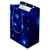 Sac Cadeau Moyen Bleu Galaxie étoile (Dos Angle)