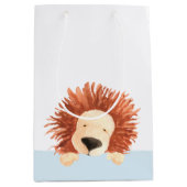 Sac Cadeau Moyen Bleu Lion (Devant)