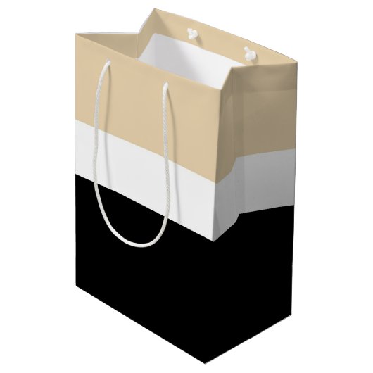 Sac Cadeau Moyen Bleu Noir Abstrait (Dos Angle)
