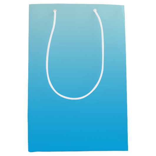 Sac Cadeau Moyen Bleu Ombre d'Aqua (Devant)