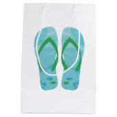 Sac Cadeau Moyen Bleu Summer Beach Flip Flops Cadeau (Dos)