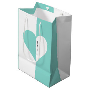 Sac Cadeau Moyen Bleu turquoise pour toujours vous et moi partie de