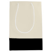 Sac Cadeau Moyen Bloc de couleur blanc unisex noir et blanc (Devant)