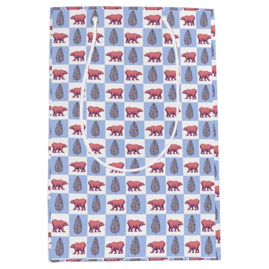 Sac Cadeau Moyen Bloquer l'impression des opiacés et des ours polai (Devant)