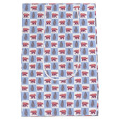 Sac Cadeau Moyen Bloquer l'impression des opiacés et des ours polai (Dos)