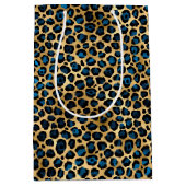 Sac Cadeau Moyen Blue and Gold Leopard Series Design 4 (Devant)