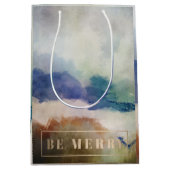 Sac Cadeau Moyen Blue Be Joyeux Holiday (Devant)