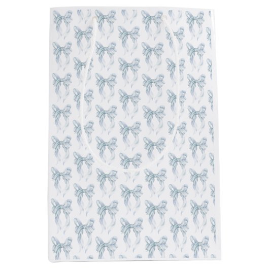 Sac Cadeau Moyen Blue Bow  (Devant)