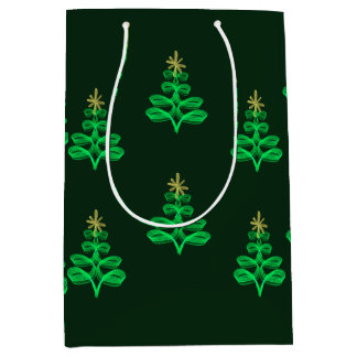 Sac Cadeau Moyen Blue Christmas wrapping paper 