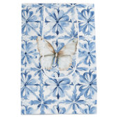 Sac Cadeau Moyen Blue Floral Butterfly Love (Dos)