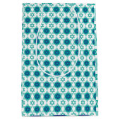 Sac Cadeau Moyen Blue Green Star de David Motif (Devant)