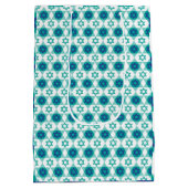 Sac Cadeau Moyen Blue Green Star de David Motif (Dos)