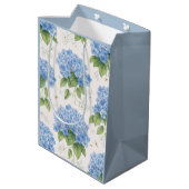 Sac Cadeau Moyen Blue Hydrangea Gift Bag | Botanical (Dos Angle)