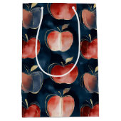 Sac Cadeau Moyen Blue Red Apples Best Teacher   (Devant)