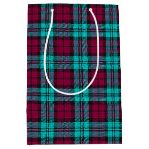 Sac Cadeau Moyen Blue Red Campbell Tartan Blackwatch Plaid