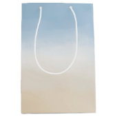 Sac Cadeau Moyen Blue Sky Beige Sand Ombre Aquarelle (Devant)