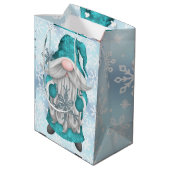 Sac Cadeau Moyen Blue Snowflake Gnome (Dos Angle)