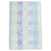Sac Cadeau Moyen Blue-Themed Check Pattern (Dos)