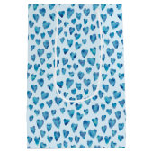 Sac Cadeau Moyen Blue Valentine motif de coeur (Dos)