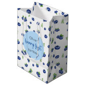 Sac Cadeau Moyen Blueberry 1er anniversaire Berry First (Devant Angle)