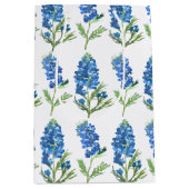 Sac Cadeau Moyen Bluebonnets Texas Blue Flowers Aquarelle (Devant)