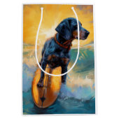 Sac Cadeau Moyen Bluetick Coonhound Beach Plage Plage de surf Peint (Devant)