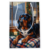 Sac Cadeau Moyen Bluetick Coonhound With Christmas Lights Holiday (Devant)