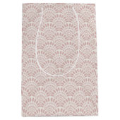 Sac Cadeau Moyen Blush Pink Boho Fan Pattern Soft Watercolour (Devant)